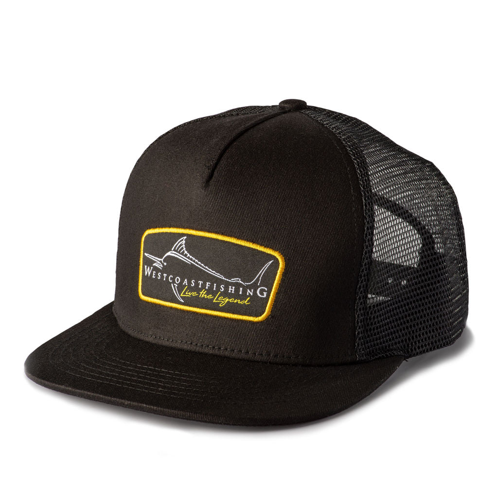 black west coast fishing hat